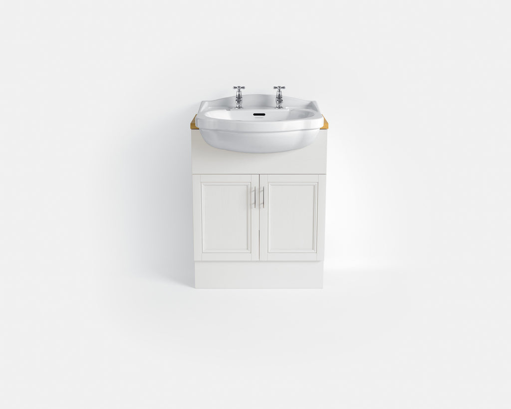 HB - Sink Vanity Double Cupboard White