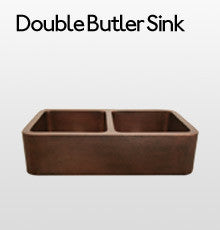 Copper Double Butler Sink